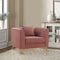 Armen Living Everest Blush Fabric Upholstered Sofa Accent Chair with Brushed Gold Legs LCEV1BLUSH - alternate 3